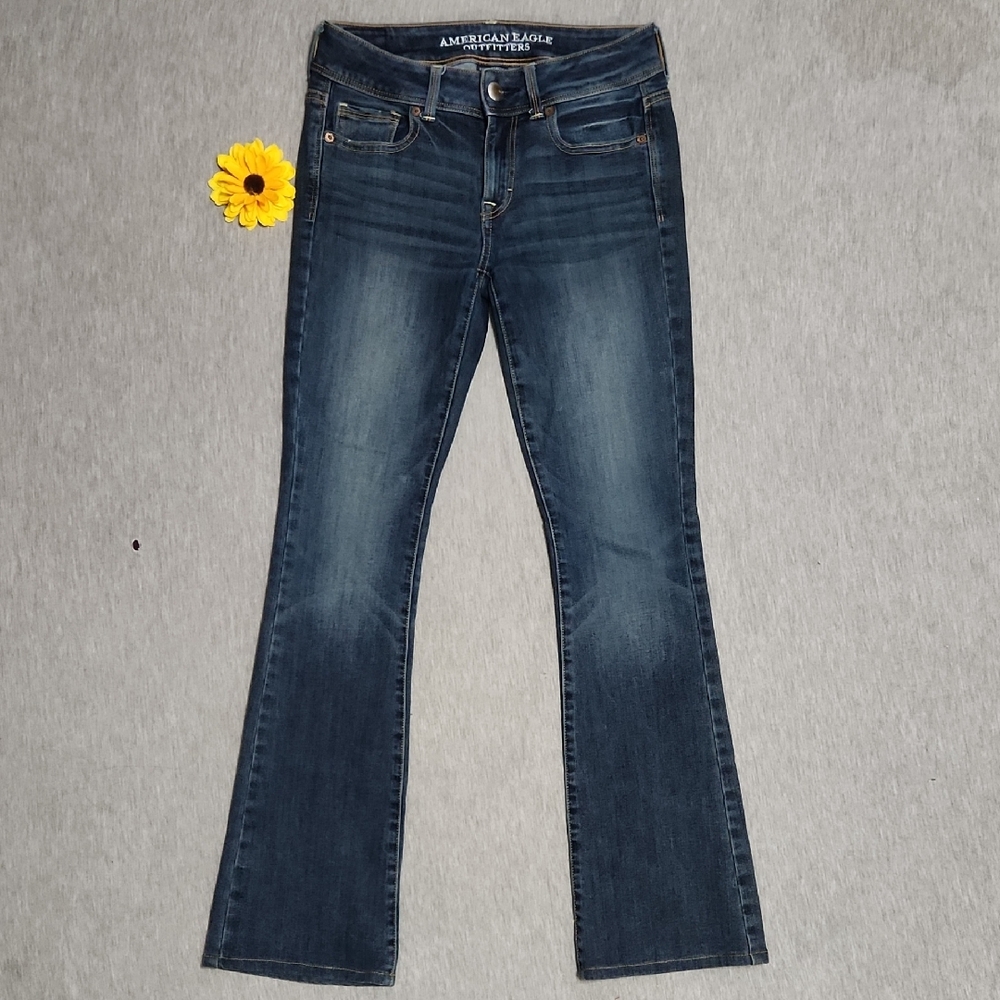 American Eagle Outfitters Kick Boot Bootcut Flare Leg Super Stretch Denim Jeans
